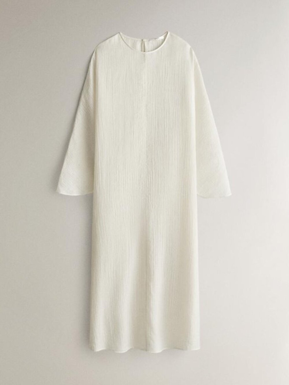 Zara Textured Cream Beach Dress